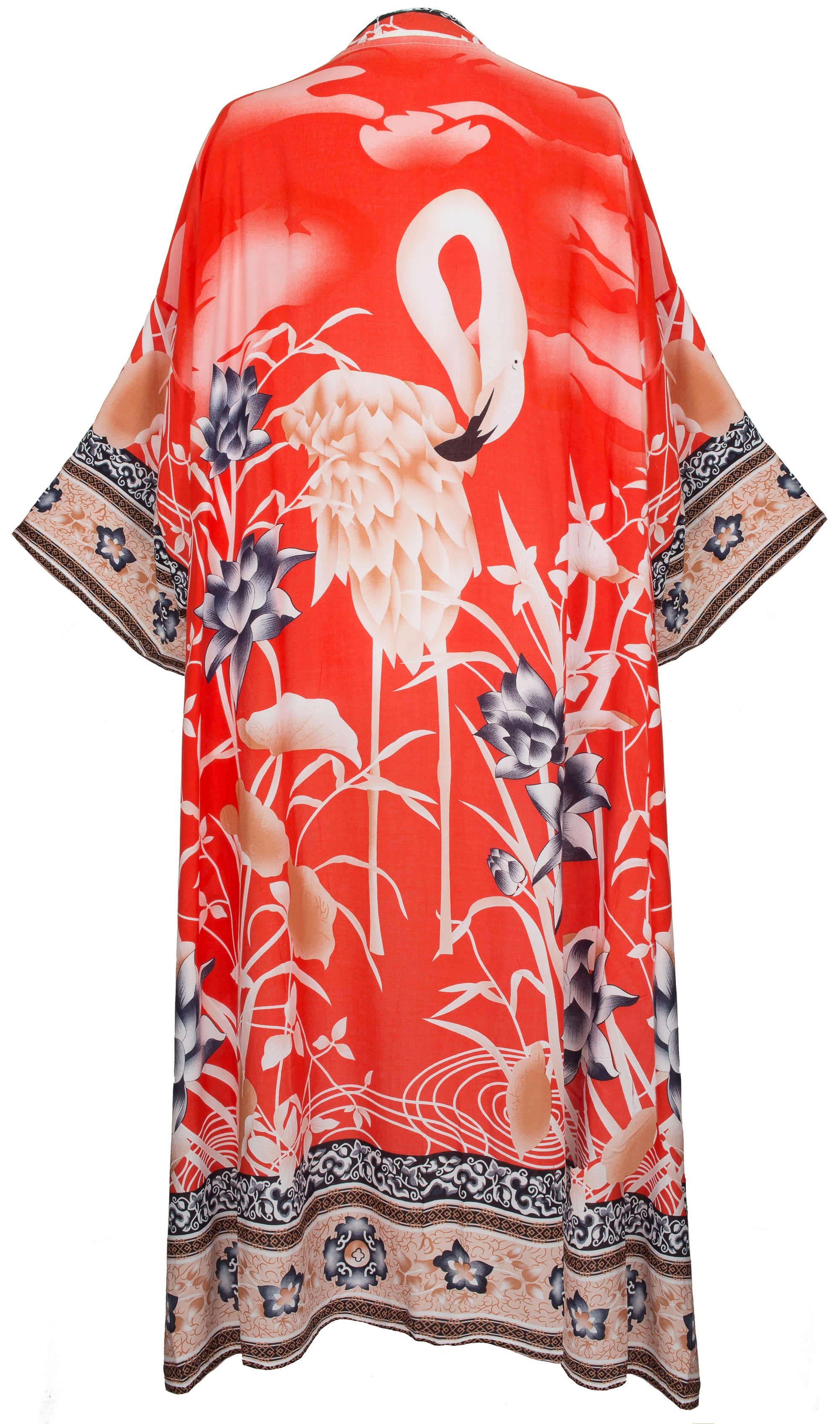 Flamingo Print Beach Robe